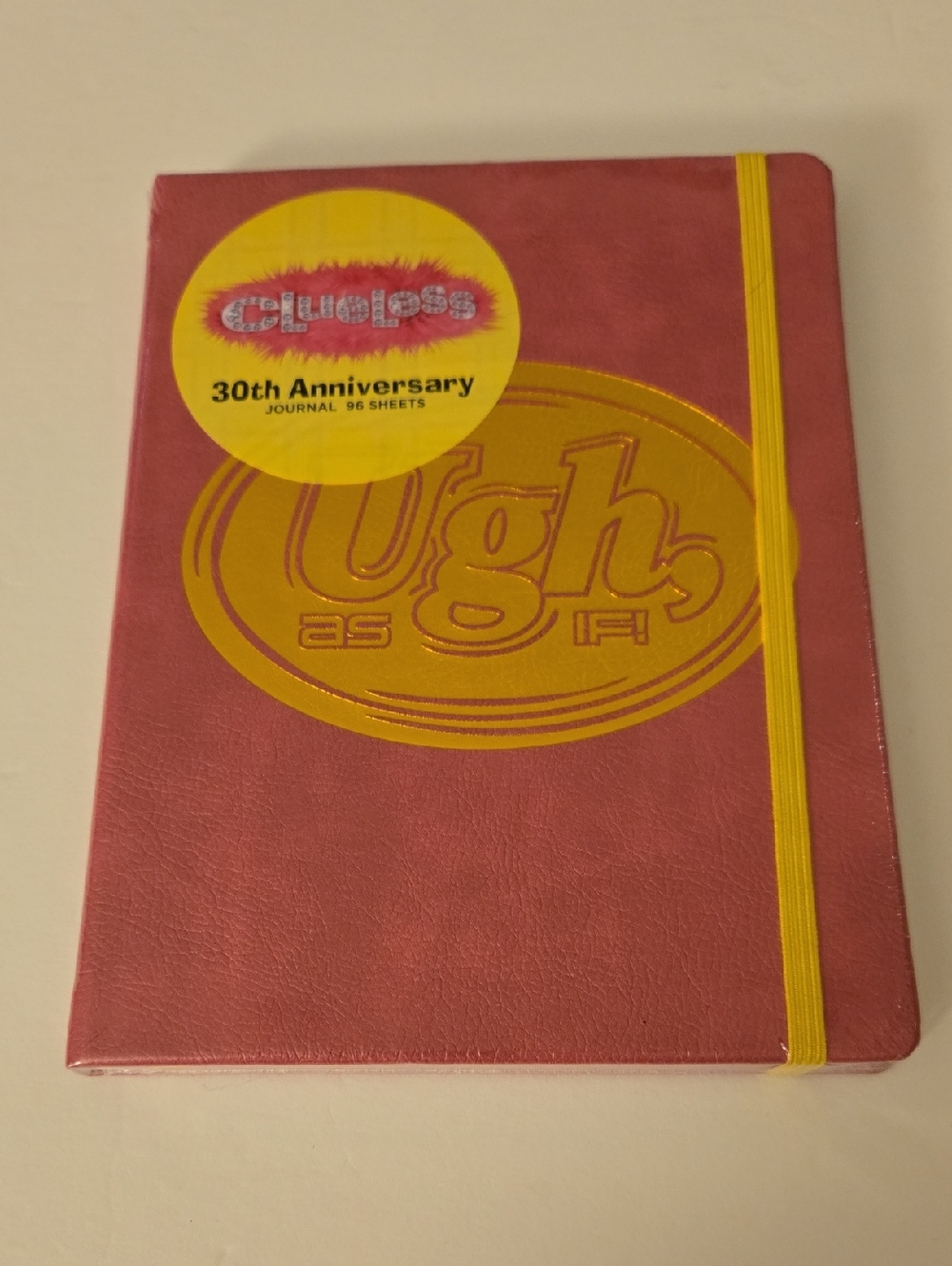 SEALED Clueless 30th Anniversary "UGH As If!" Pink Leather Journal